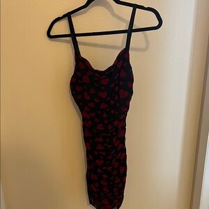 Sugar Thrillz Black and Red Heart Mini Dress